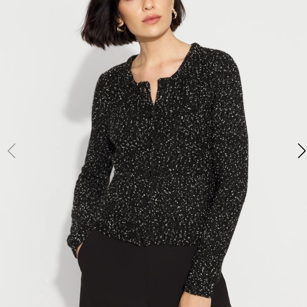 NWT White House Black Market Metallic Knit Cardigan Sz XL